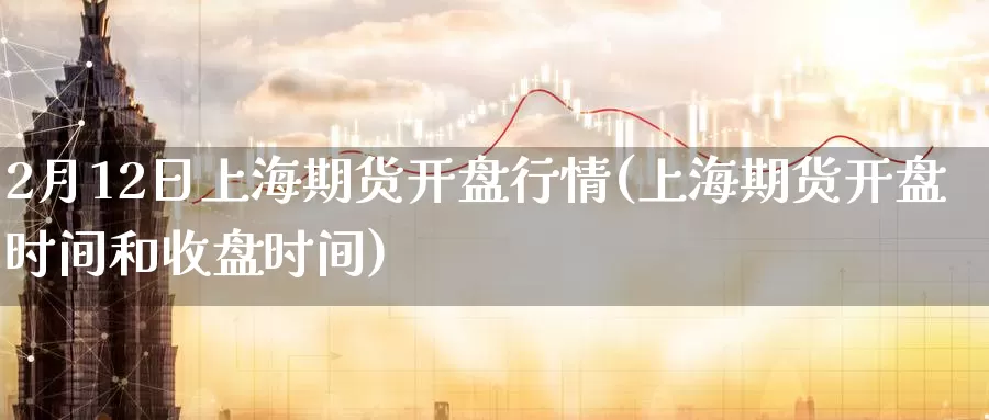 2月12日上海期货开盘行情(上海期货开盘时间和收盘时间)_https://www.jinshufanghu.com_期货直播_第1张