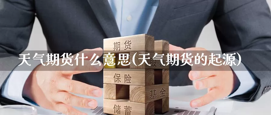 天气期货什么意思(天气期货的起源)_https://www.jinshufanghu.com_内盘期货_第1张