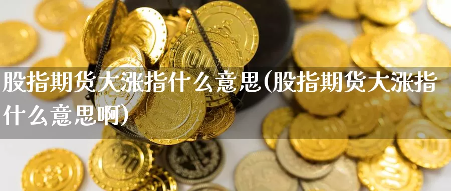 股指期货大涨指什么意思(股指期货大涨指什么意思啊)_https://www.jinshufanghu.com_期货直播_第1张