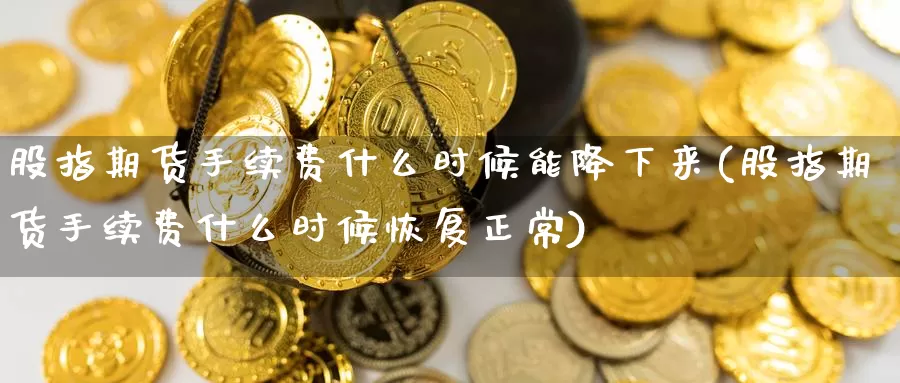 股指期货手续费什么时候能降下来(股指期货手续费什么时候恢复正常)_https://www.jinshufanghu.com_期货直播_第1张