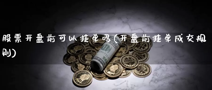 股票开盘前可以挂单吗(开盘前挂单成交规则)_https://www.jinshufanghu.com_纳指期货_第1张