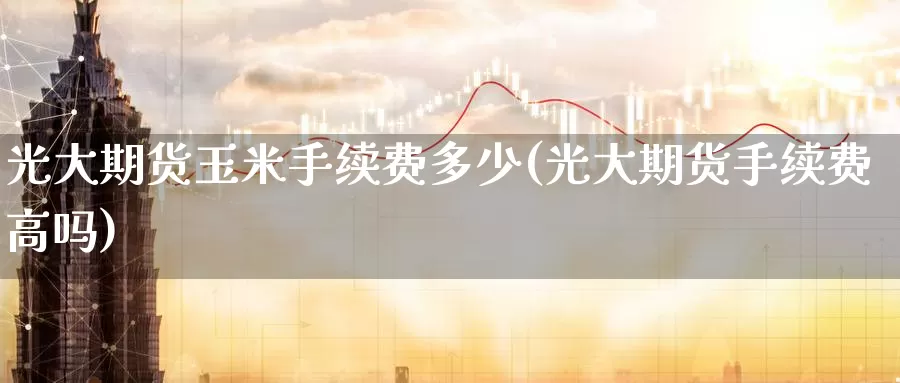 光大期货玉米手续费多少(光大期货手续费高吗)_https://www.jinshufanghu.com_纳指期货_第1张