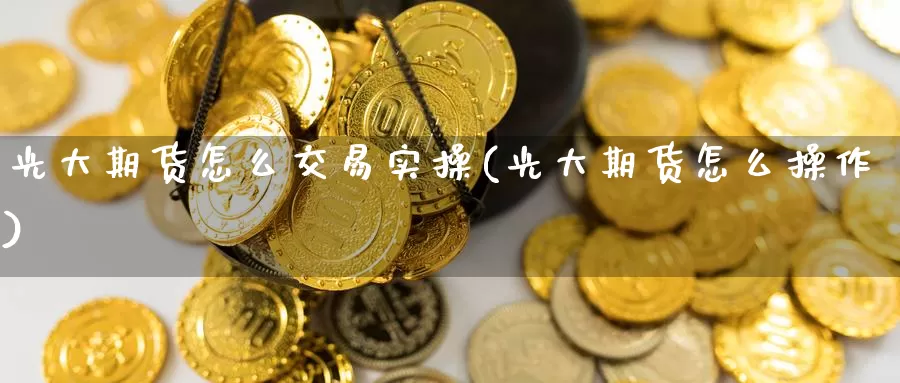 光大期货怎么交易实操(光大期货怎么操作)_https://www.jinshufanghu.com_期货直播_第1张